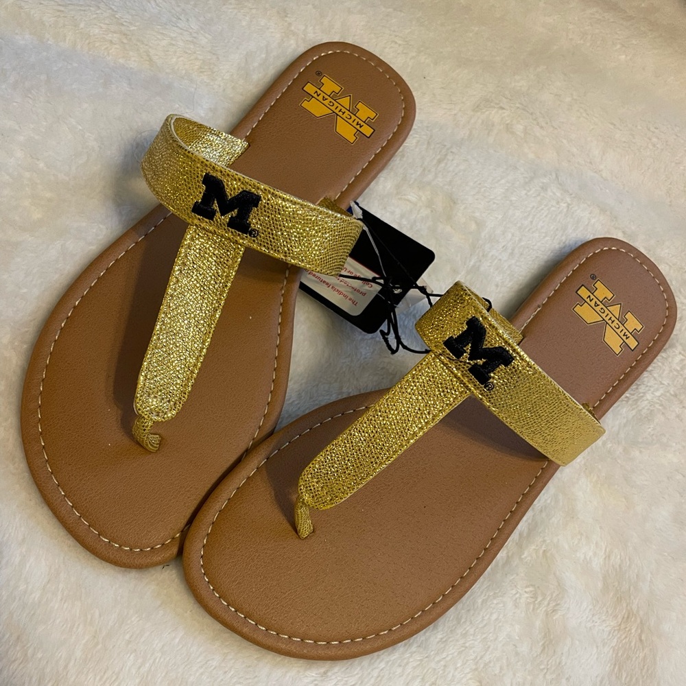 University of Michigan Sandals - women’s size 9 - NWT